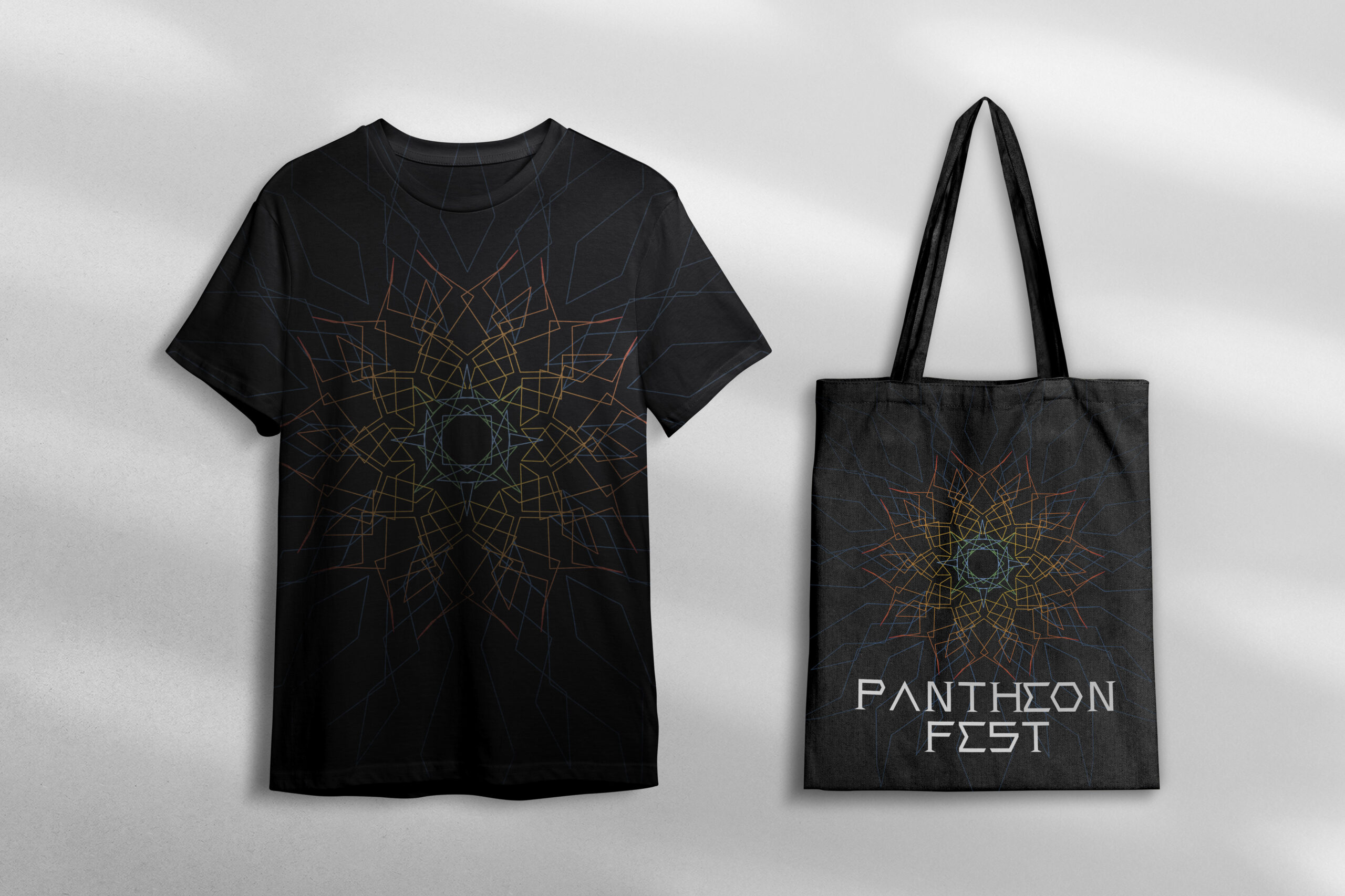 Apparel mockup psd with t shirt and tote bag