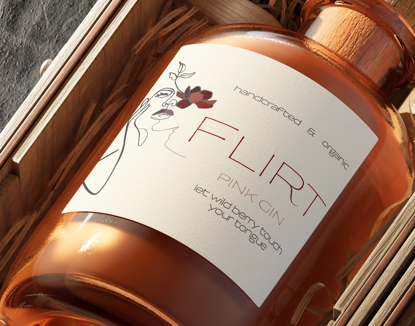 Pink gin closeup